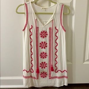 Hot Pink Embroidered Dress